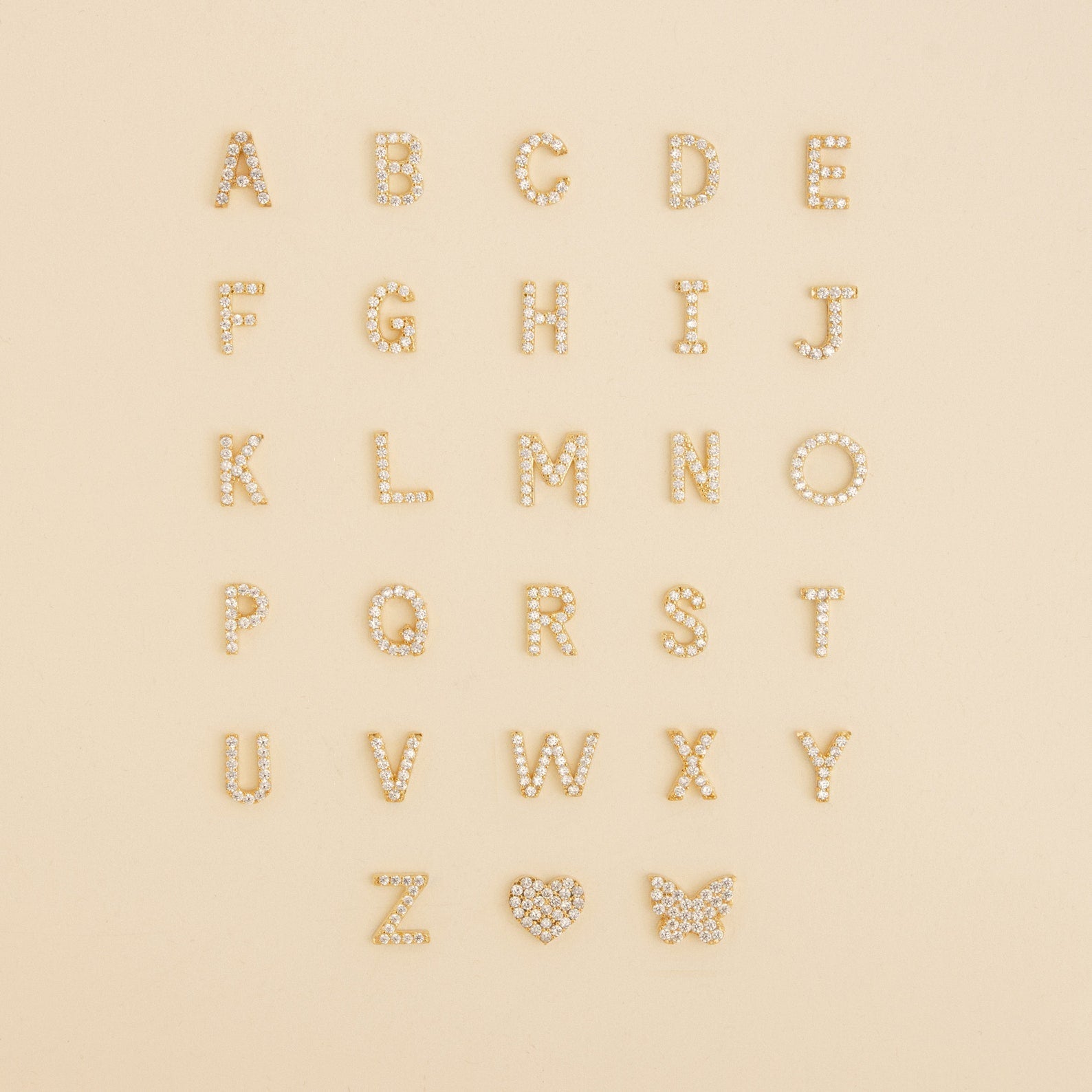 Dangling Pave Initial Necklace