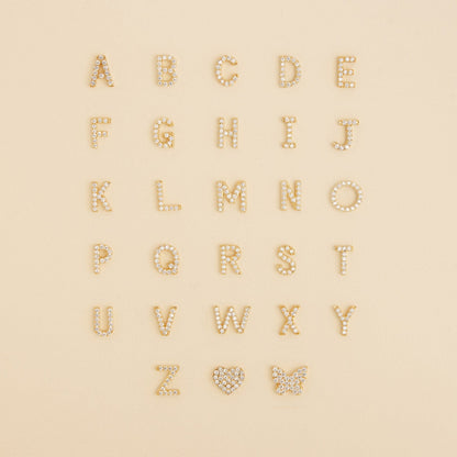 Dangling Pave Initial Necklace