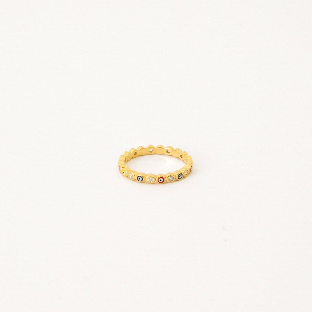 Rainbow Evil Eye Ring