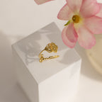 Birth Flower Name Ring