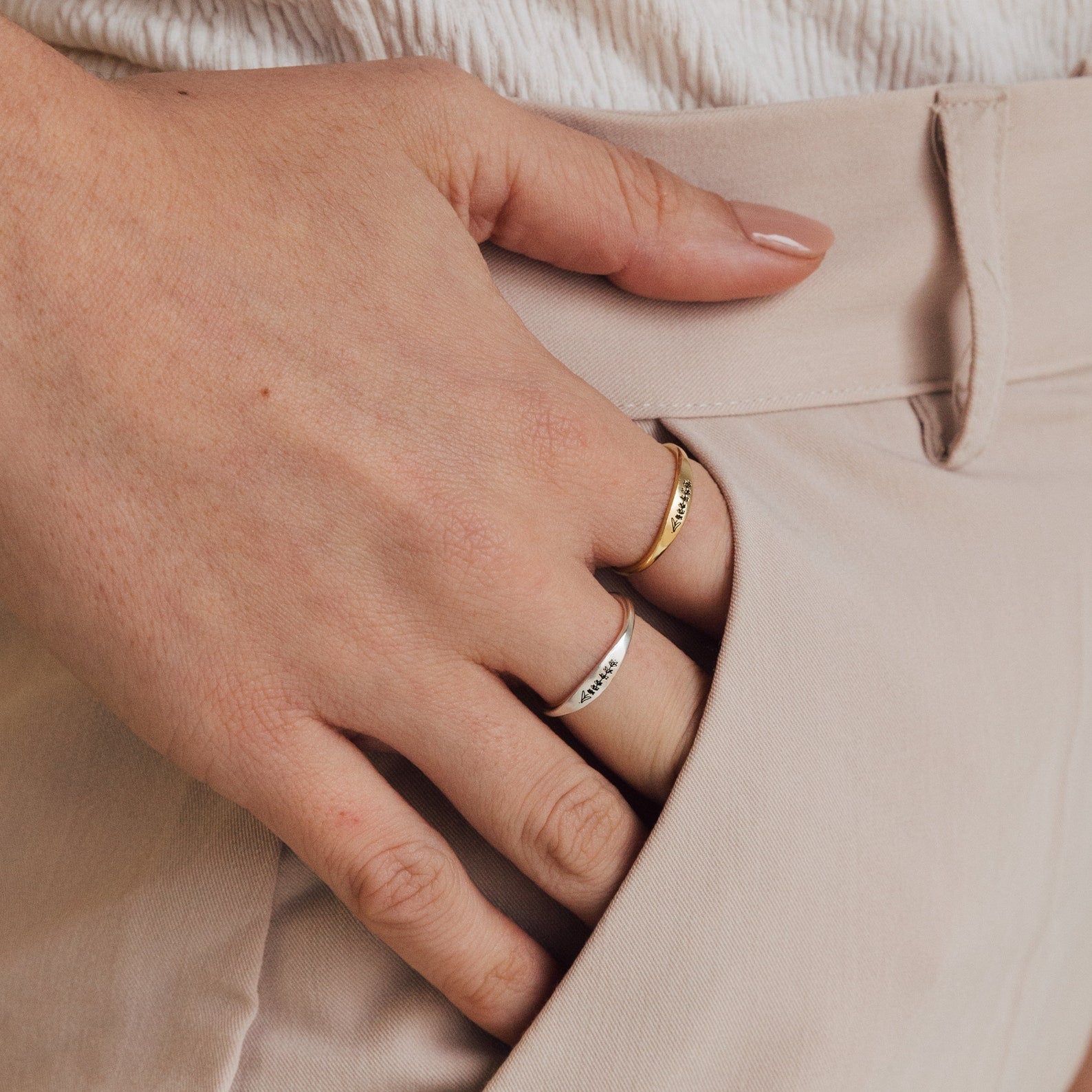 Skinny Birth Flower Ring