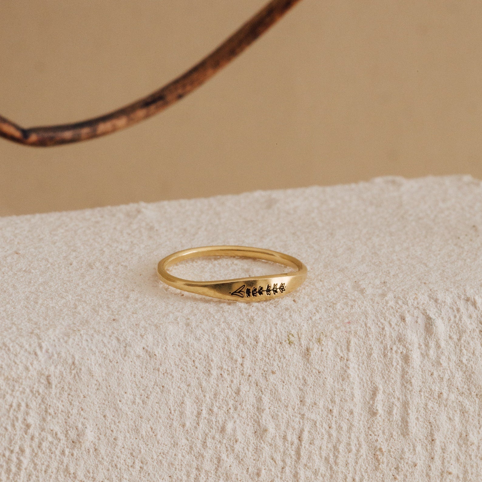 Skinny Birth Flower Ring
