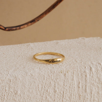 Skinny Birth Flower Ring