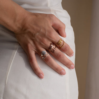 Birth Flower Name Ring