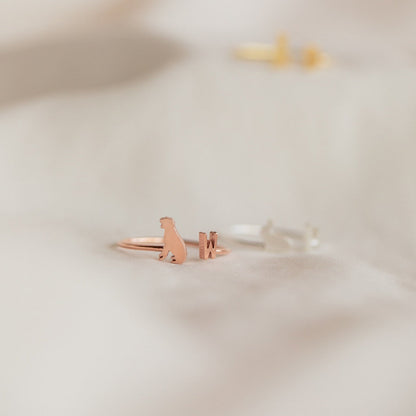Duo Pet Initial Ring