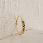Birth Flower Bar Ring