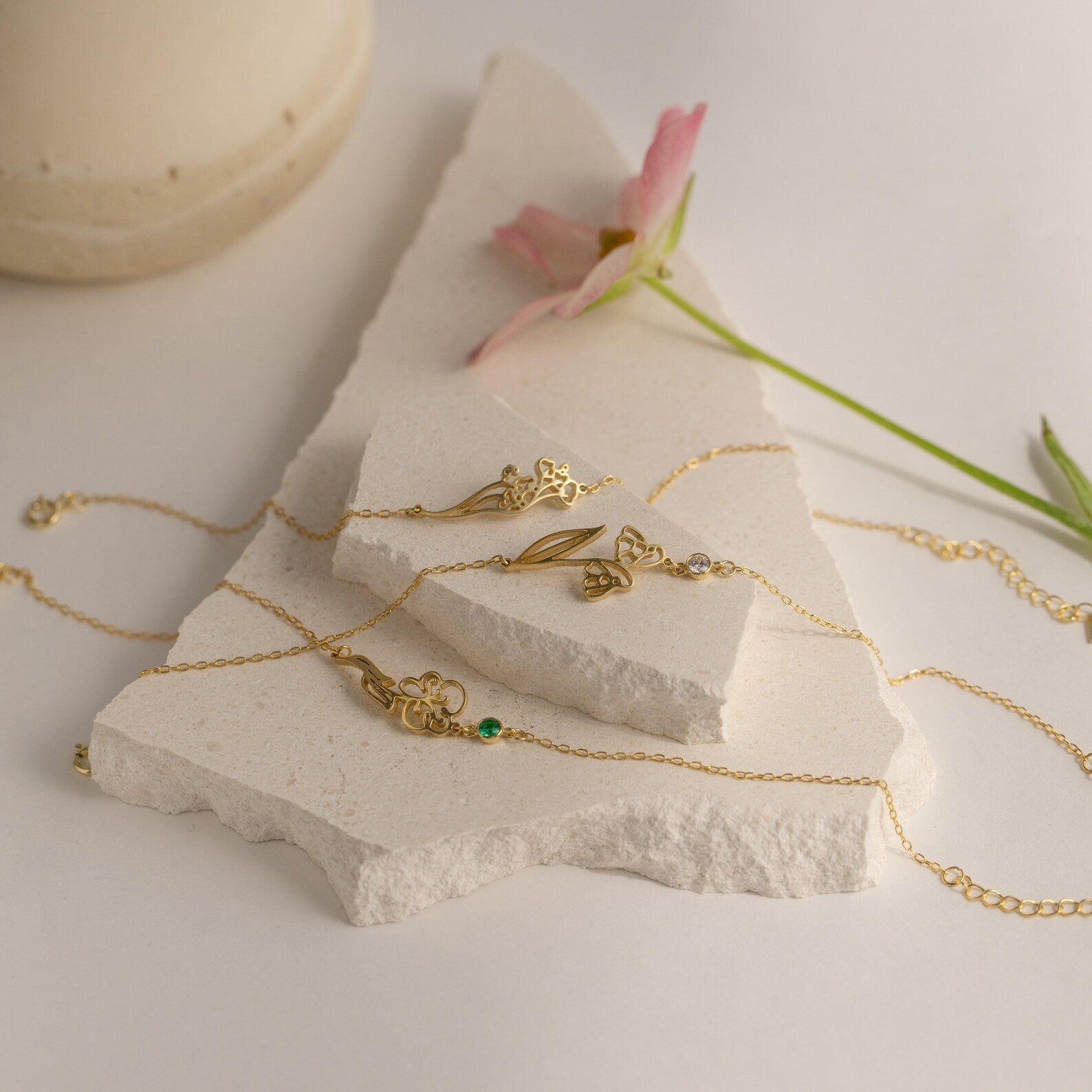 Custom Birth Flower Bracelet