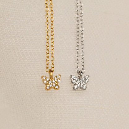 Mandy Pave Butterfly Necklace