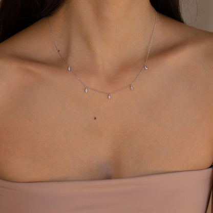 Marquise Station Necklace