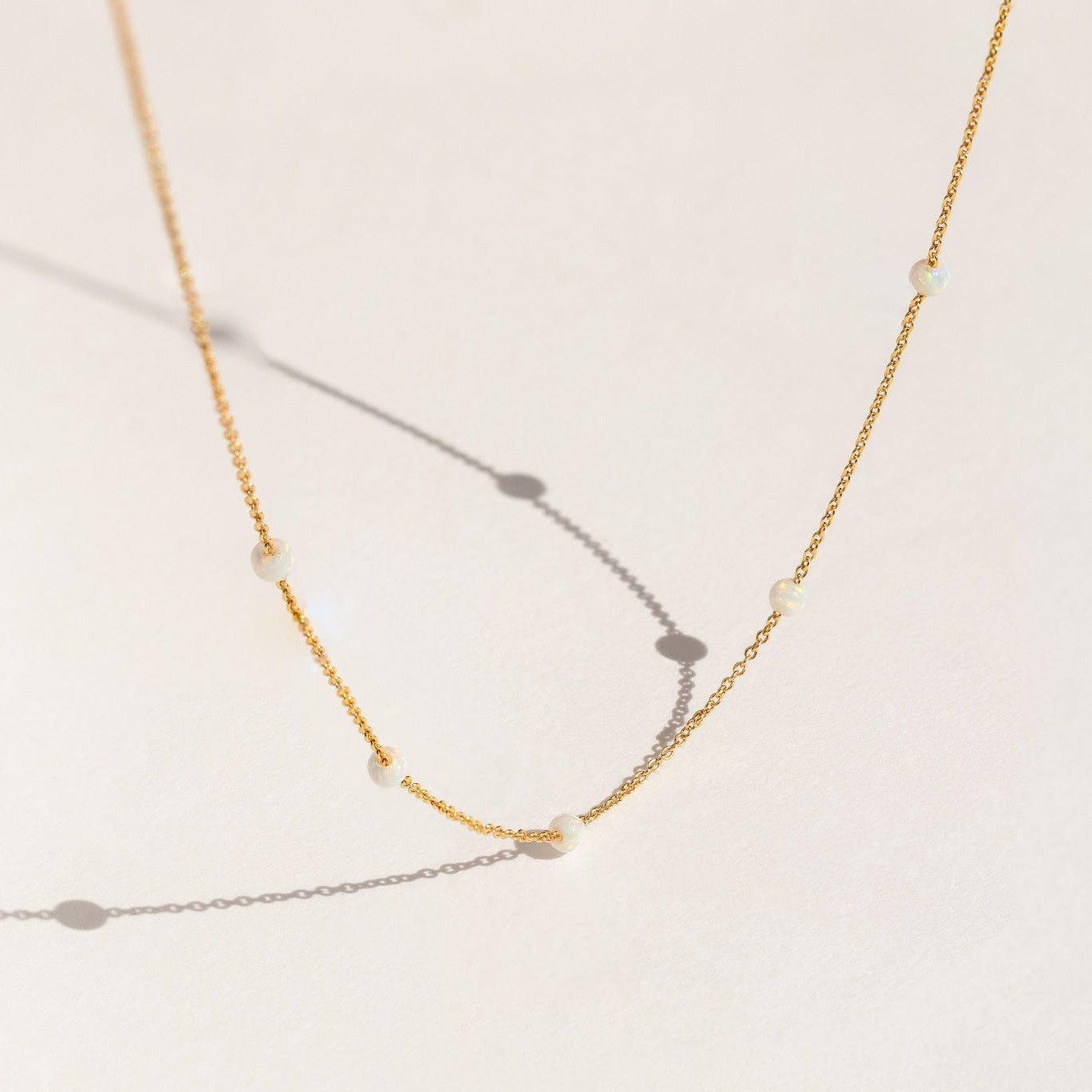 Opal Station Necklace