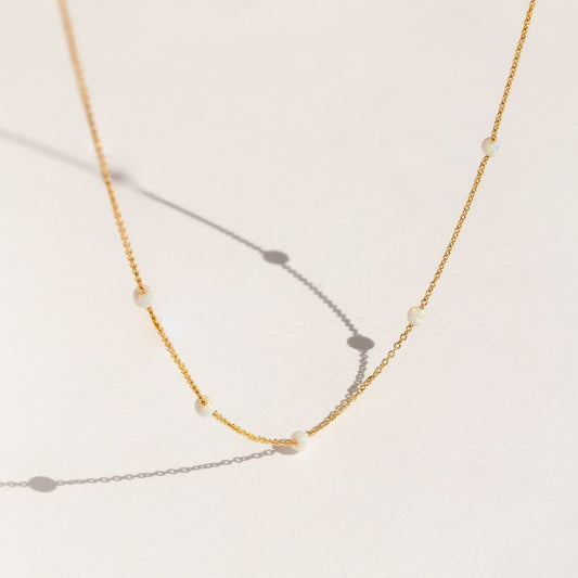 Opal Station Necklace