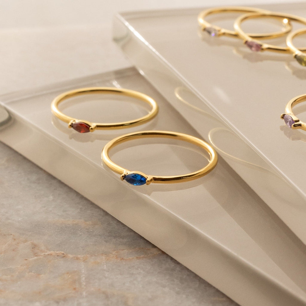 Marquise Birthstone Ring