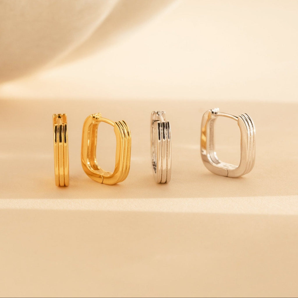 Ribbed Link Hoops