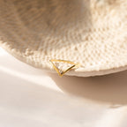 Chevron Birthstone Ring