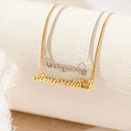 Butterfly Name Necklace in Box Chain