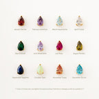 Pave Birthstone Drop Huggies