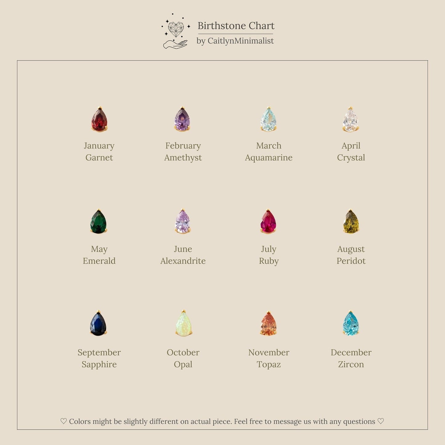 Marquise Birthstone Necklace