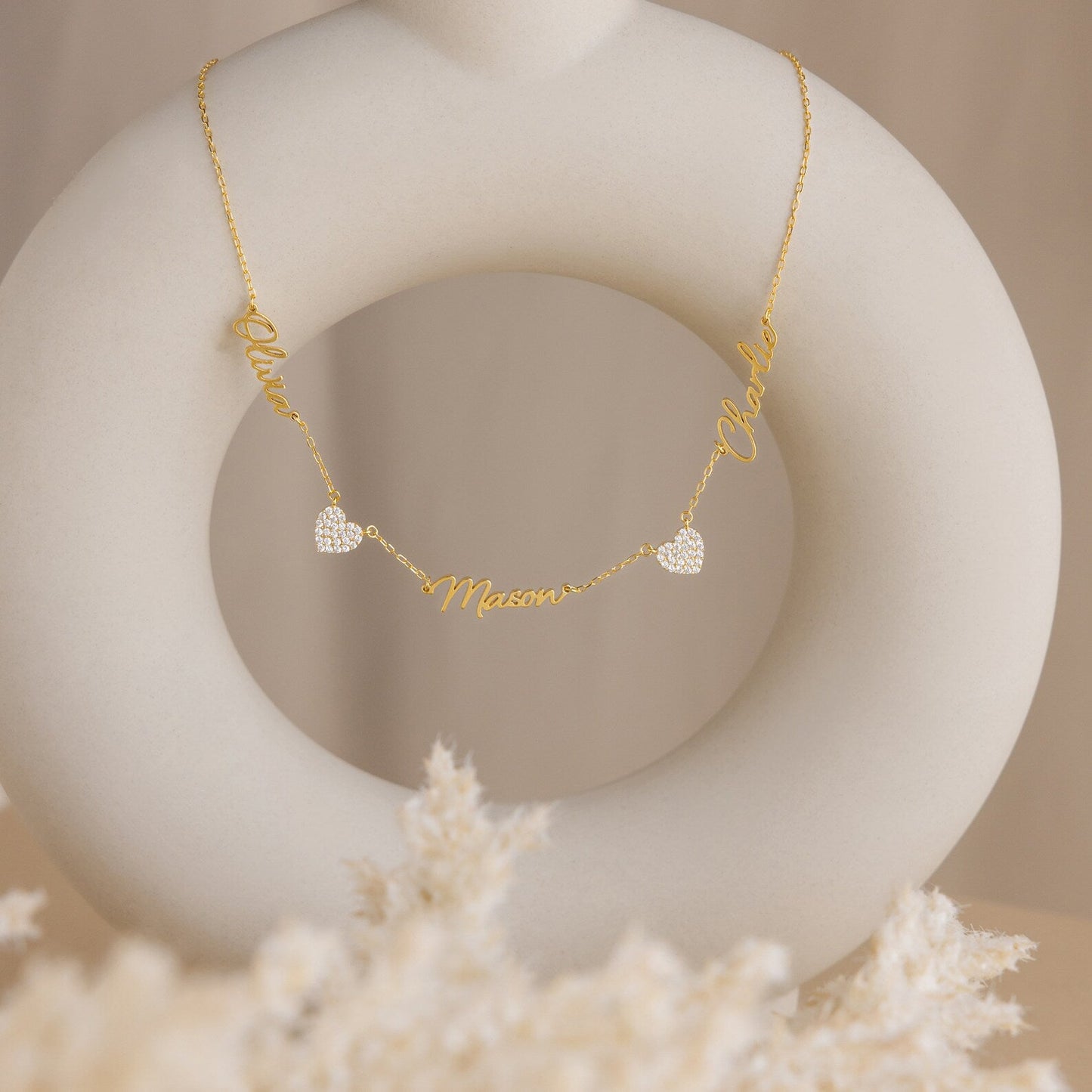 Grace Name Heart Necklace