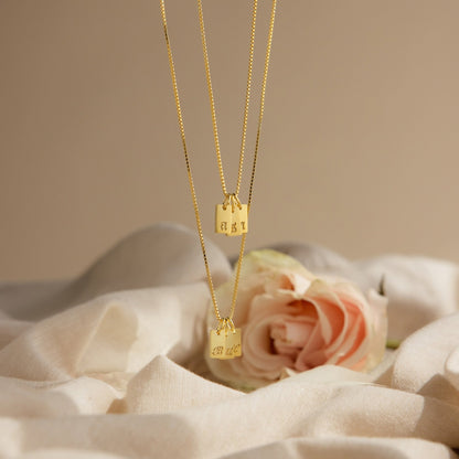 Old English Mini Tag Necklace
