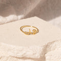 Hallie Duo Initial Ring