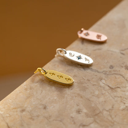 Old English Oval Tag Necklace