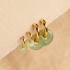 Dainty Jade Duo Hoops