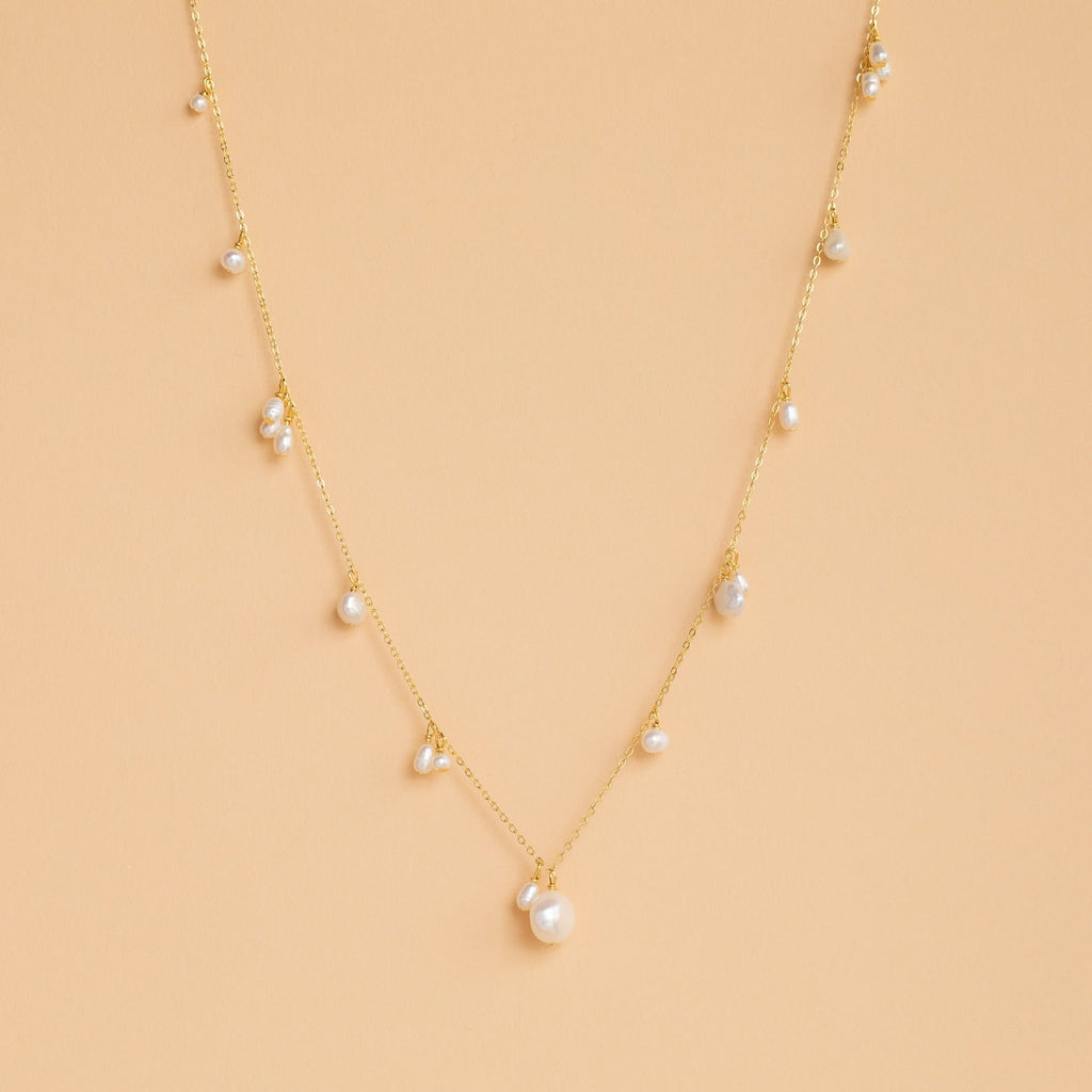 Baroque Pearl Station Necklace