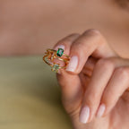 Agate Emerald Ring