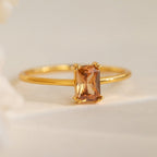 Citrine Emerald Ring
