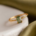 Agate Emerald Ring