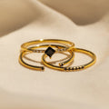 Black Abyss Ring Set