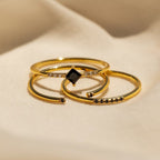 Black Abyss Ring Set
