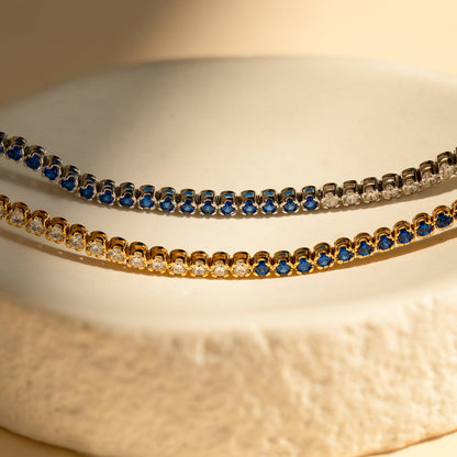 Blue Diamond Tennis Bracelet