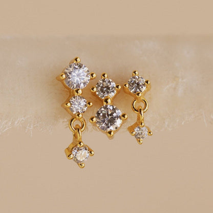 Triple Diamond Studs Set