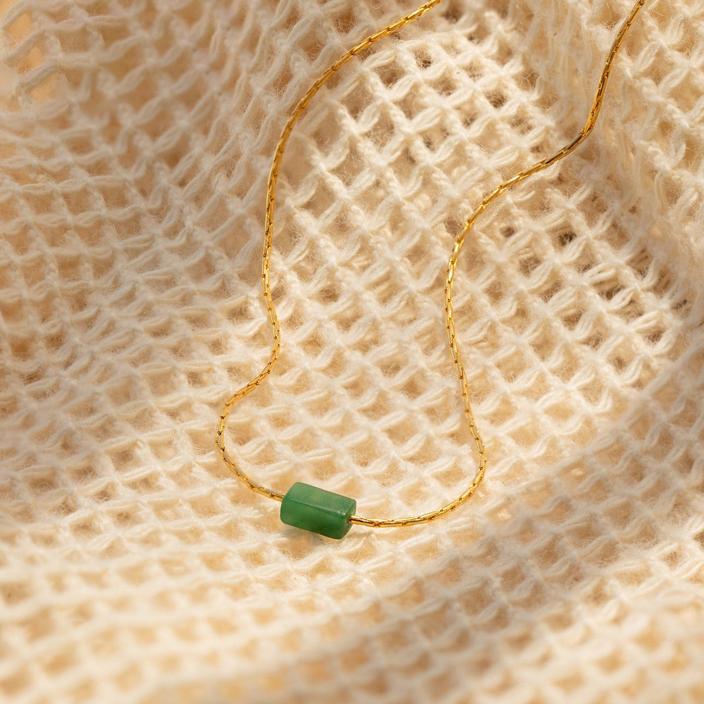 Dainty Jade Bar Necklace