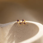 Birthstone Drop Studs