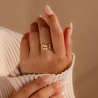 London Duo Name Ring