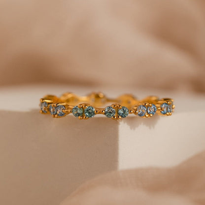 Aquamarine Eternity Ring