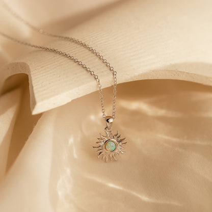 Opal Sun Necklace