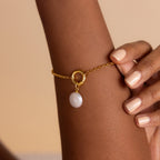 Rolo Circle Charm Bracelet