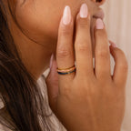 Opal Inlay Rings Set