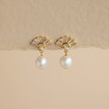 Art Deco Pearl Drop Earrings