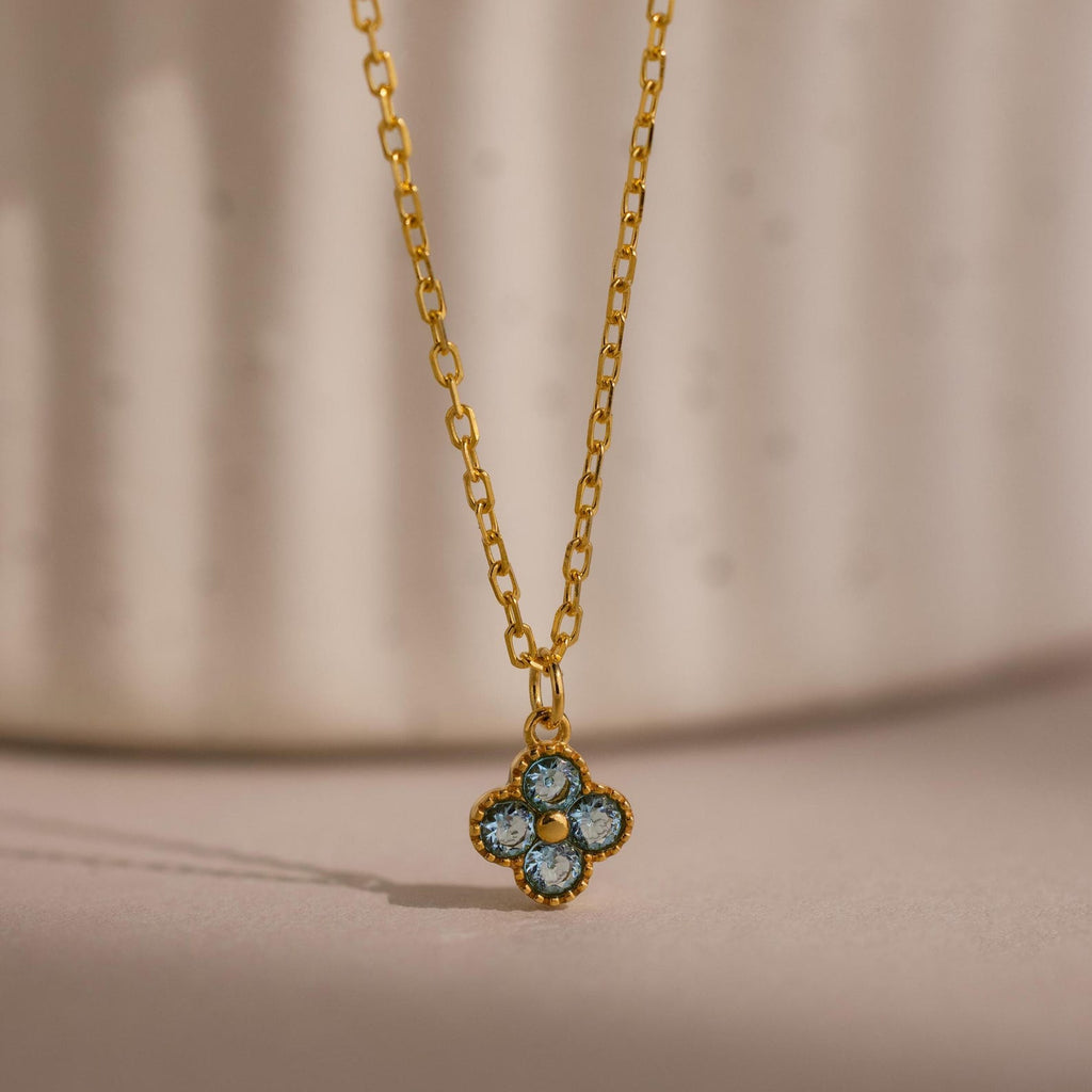 Clover Birthstone Necklace