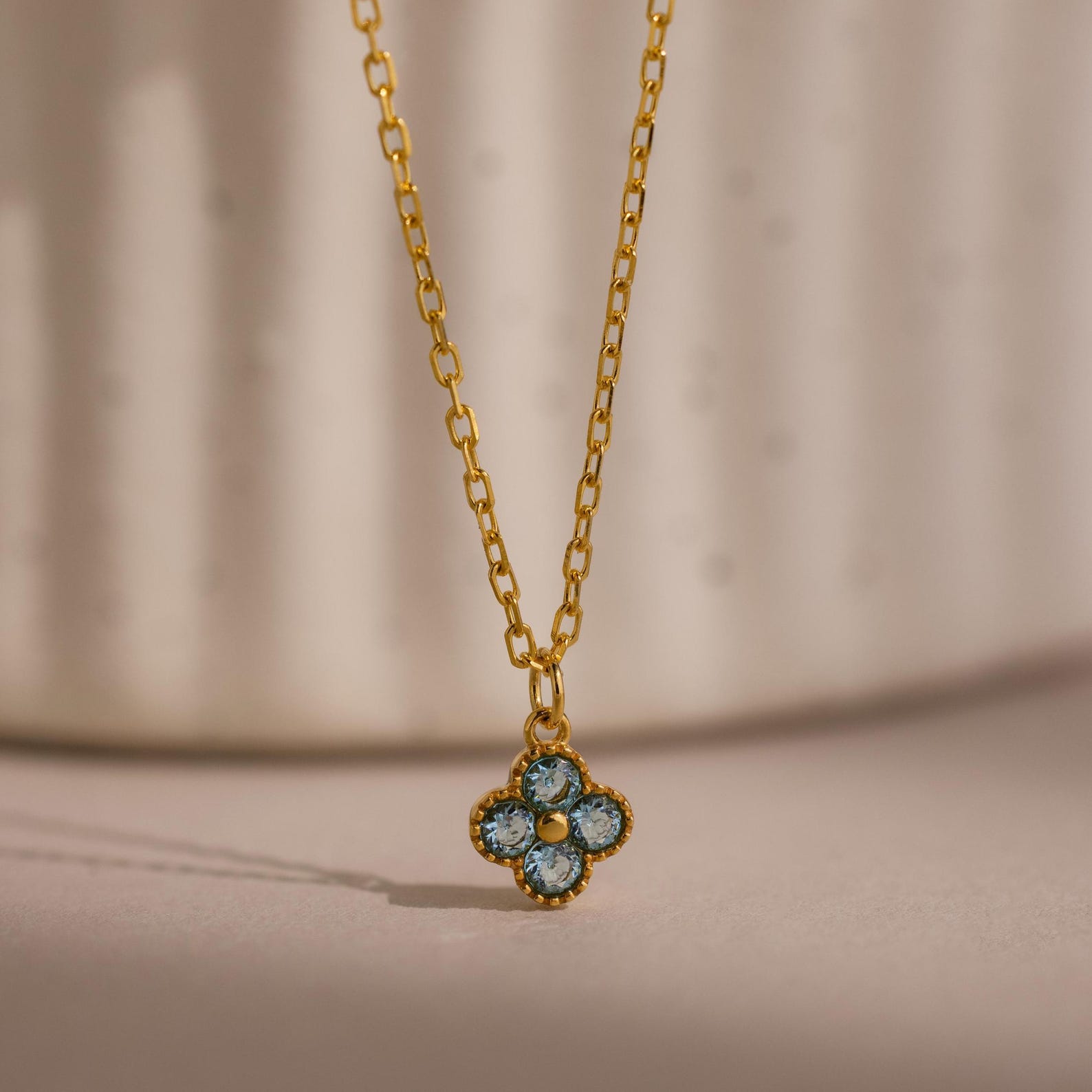 Clover Birthstone Necklace