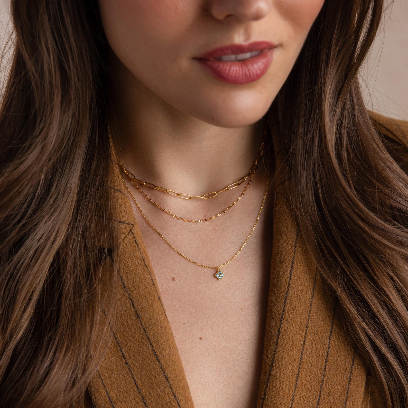 Clover Birthstone Necklace