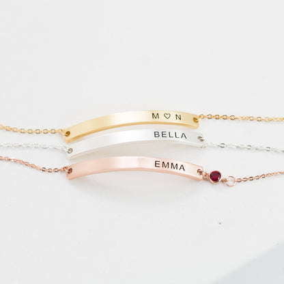 Thin Name Bar Bracelet
