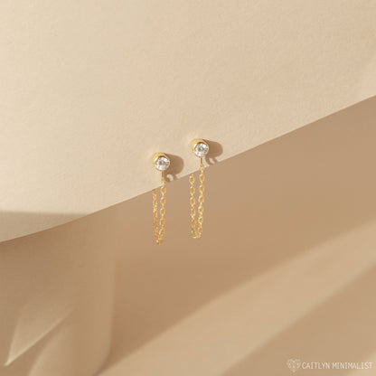 Birthstone Chain Studs