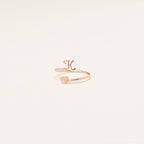 Initial Heart Wrap Ring