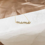 Pave Mama Script Bracelet