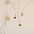 Bee Coin Necklace in Rose Gold